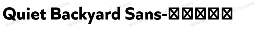 Quiet Backyard Sans字体转换